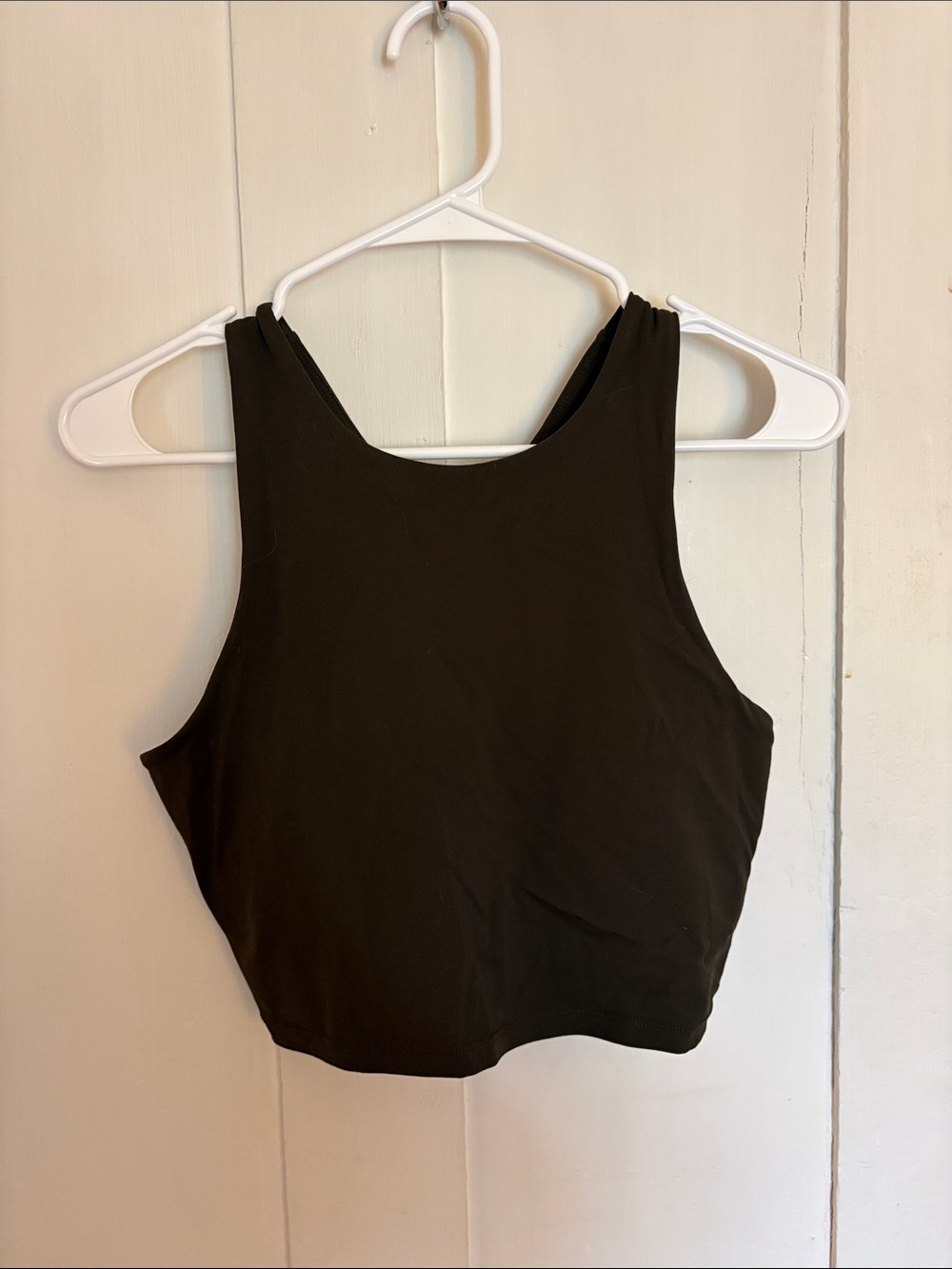 Quince olive green  Racerback Crop Tank